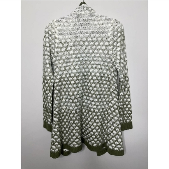 Time And Tru Flyaway Cardigan Sweater Open Front Chunky Knit Olive Green… - Picture 10 of 14